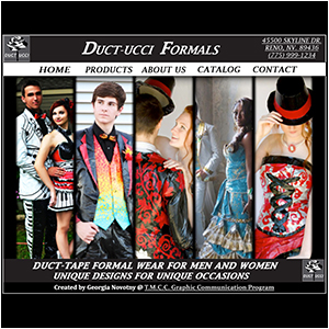Duct-Ucci Formals, Fun and Creative Ecommerce Site