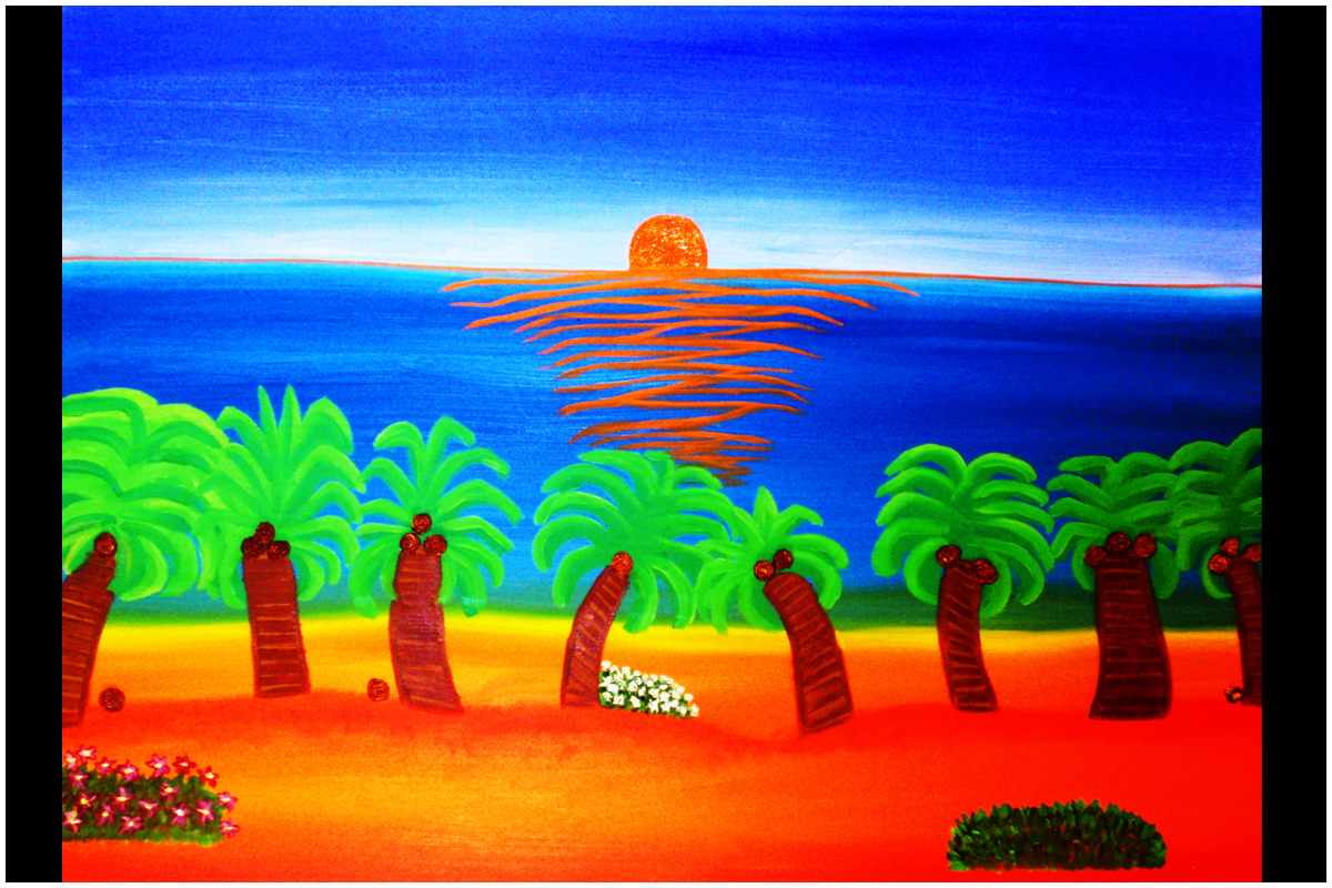 Hawaiian Beach Summer Oil Painting