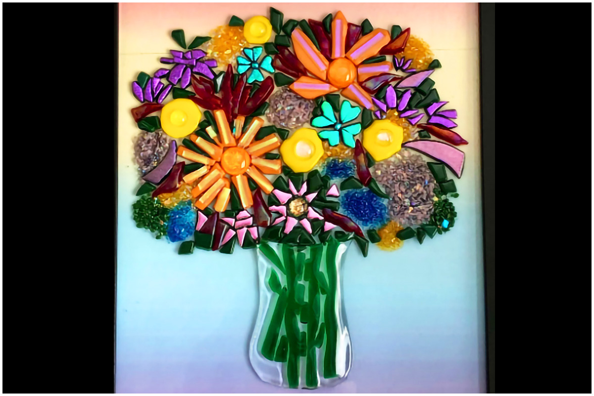 3D Forever Flowers Bouquet with Four-Leaf Clover