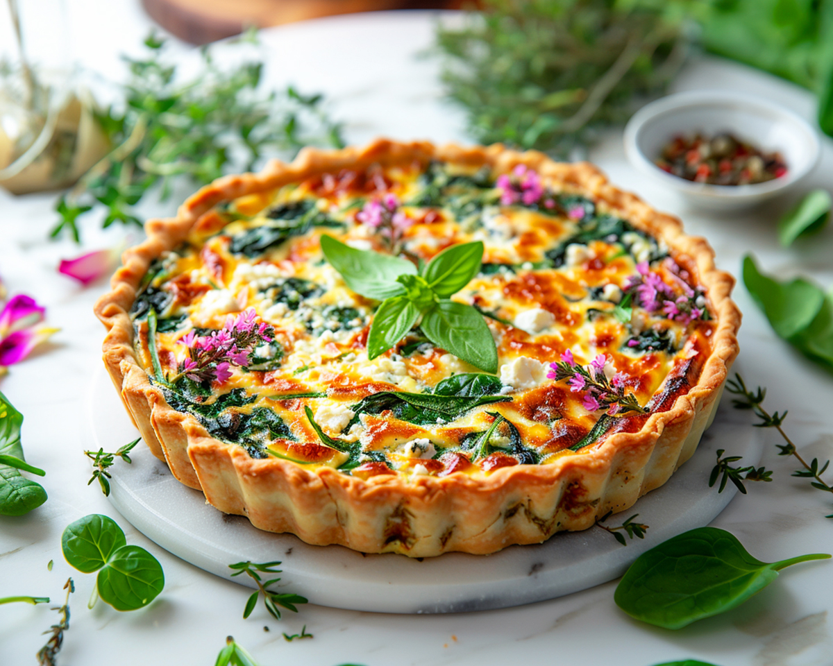 Spinach and Feta Quiche