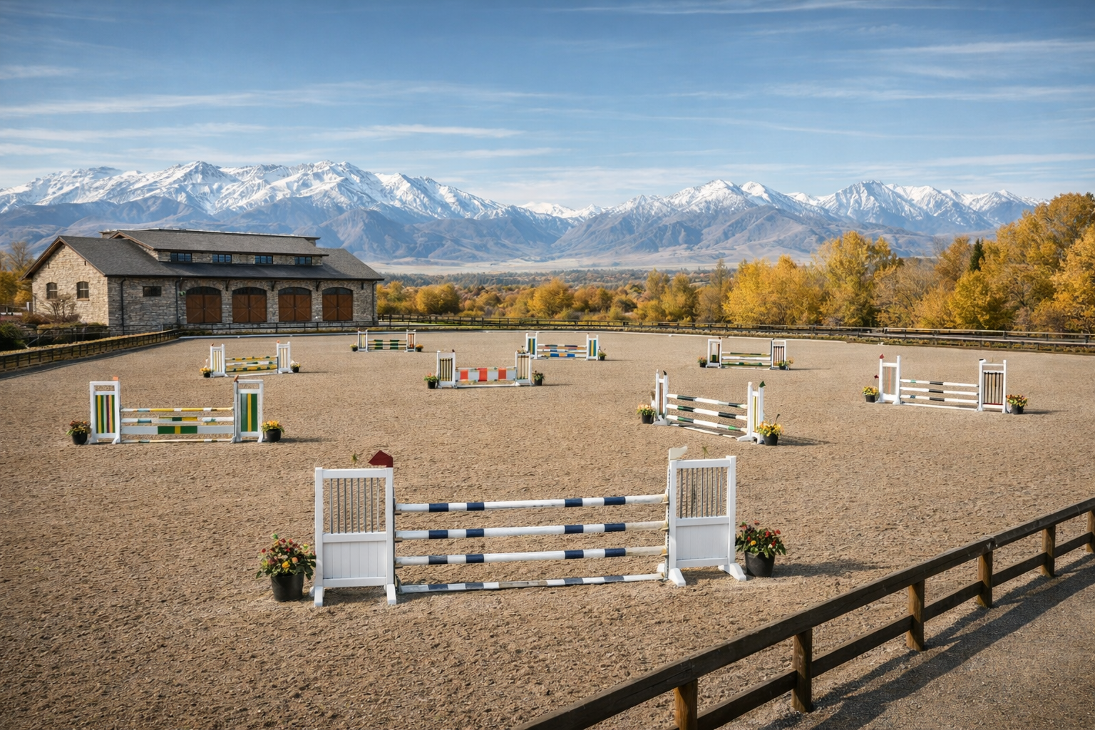 Arena and riding facility at Sierra Equestrian