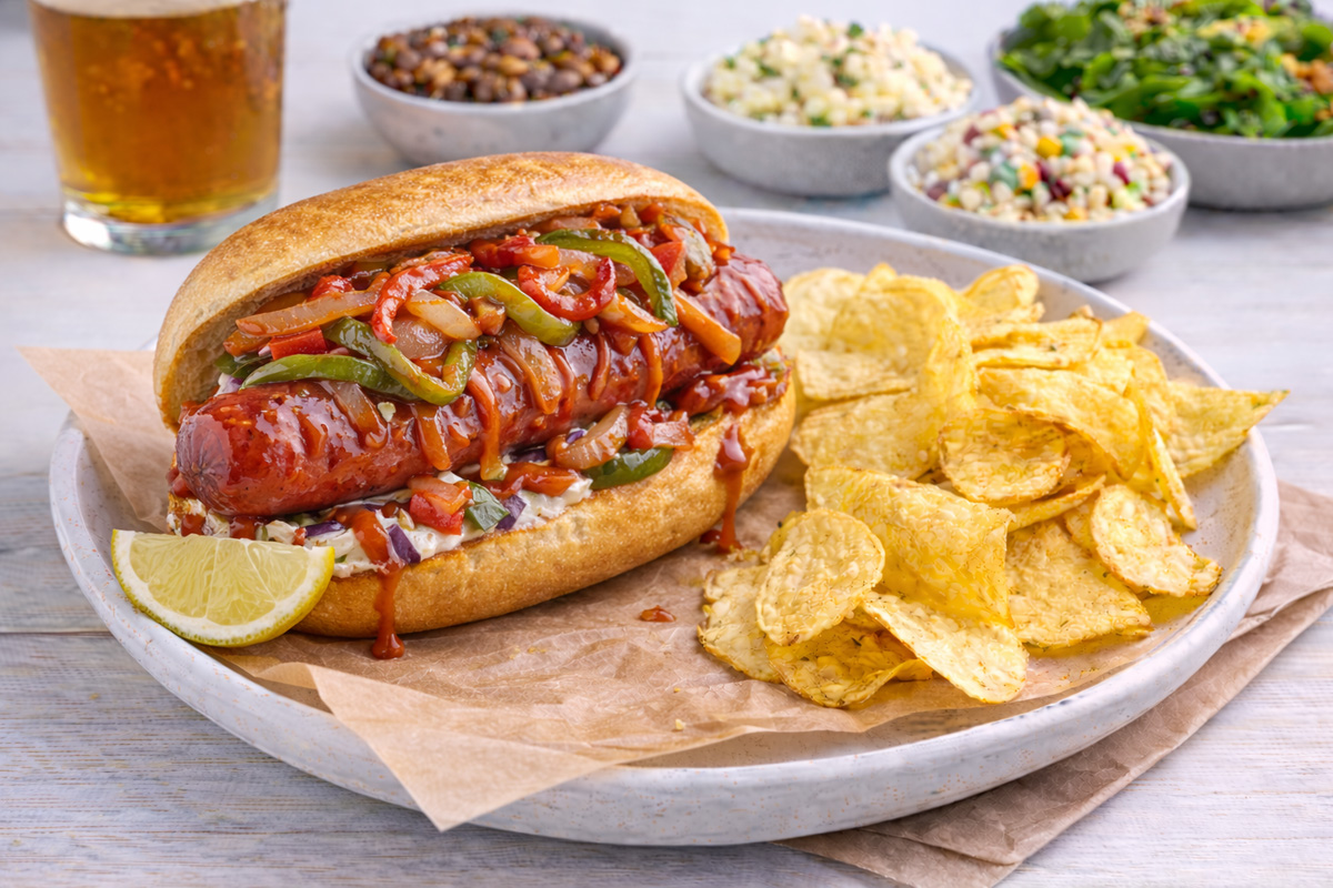 Smoked hot link sandwich