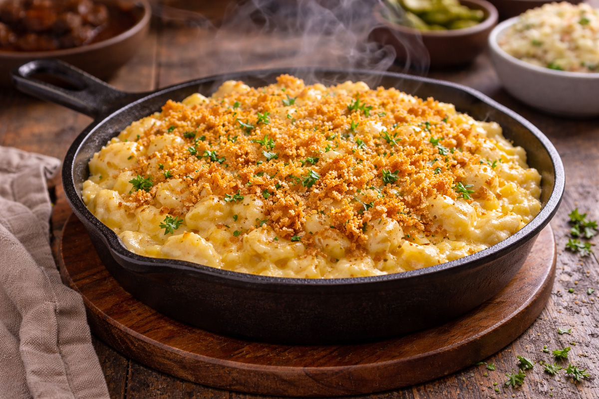 Smoky baked mac and cheese