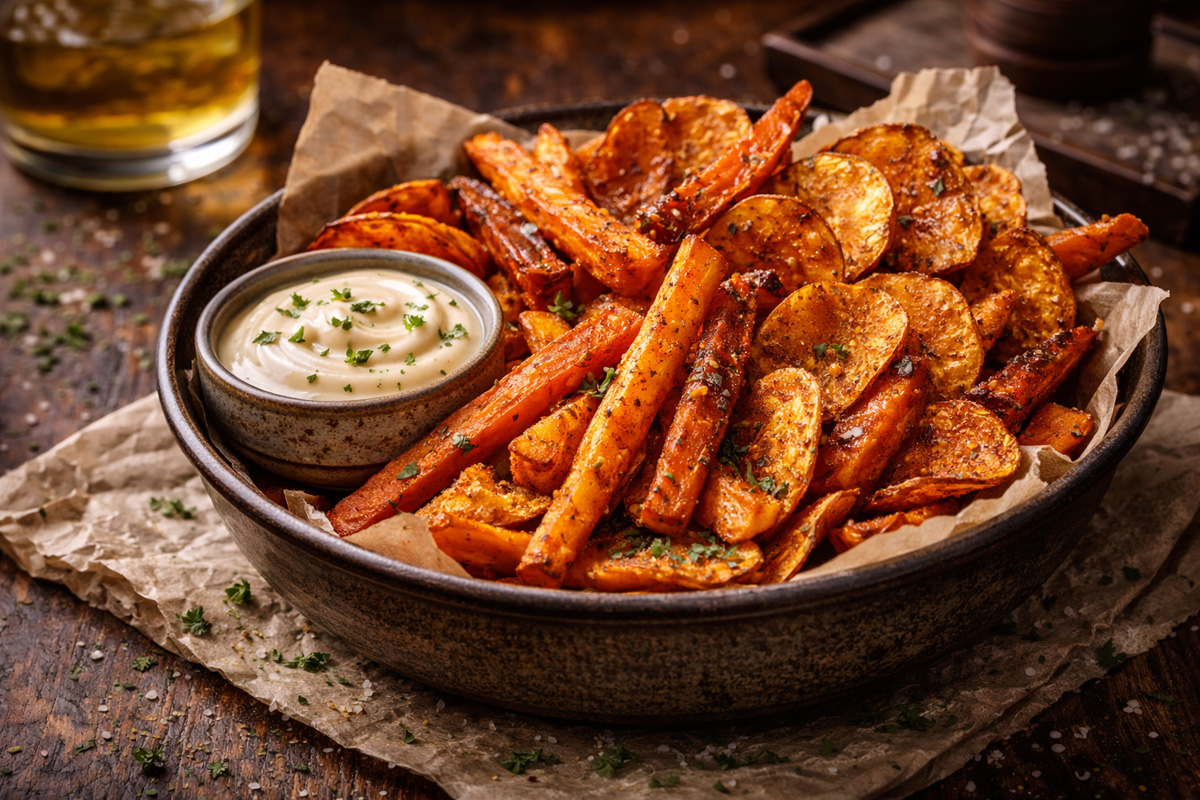 Sweet potato chips and fries