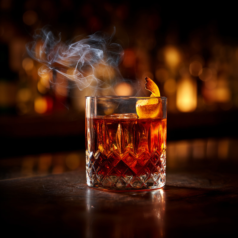 Barrel-Aged Old Fashioned cocktail