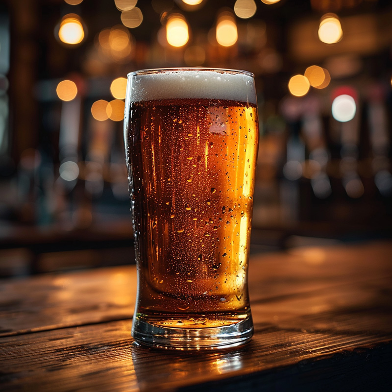 Local draft beer pour