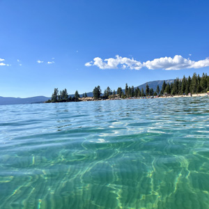 Sunset over the lake